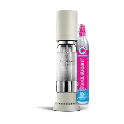 sodastream ensō Sprudelwassermaschine und Soda Packung mit 1 Flasche 1 l spülmaschinenfest + 1 Gasnachfüller 60 l Finish sandweiß sodastream ensō Sprudelwassermaschine und Soda Packung mit 1 Flasche 1 l spülmaschinenfest + 1 Gasnachfüller 60 l Finish sandweiß