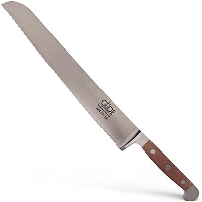 Güde Solingen Brotmesser geschmiedet, 32 cm, Walnussholz, ALPHA WALNUSS, Doppelkropf, Handmade Germany Güde Solingen Brotmesser geschmiedet, 32 cm, Walnussholz, ALPHA WALNUSS, Doppelkropf, Handmade Germany