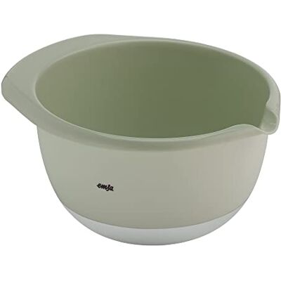Emsa Prep&Bake Rührschüssel aus Kunststoff, 2,8 Liter, Rutschfester Boden, Ausgießrand und praktischer Griff, Stapelbar, Grün, K3242834 Emsa Prep&Bake Rührschüssel aus Kunststoff, 2,8 Liter, Rutschfester Boden, Ausgießrand und praktischer Griff, Stapelbar, Grün, K3242834