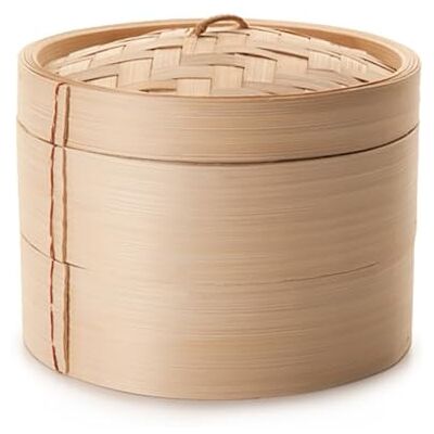 IBILI Bambus-Dampfgarer, 26 cm, 2 überlappende Bambuskörbe + Deckel IBILI Bambus-Dampfgarer, 26 cm, 2 überlappende Bambuskörbe + Deckel