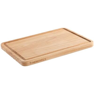HENCKELS Cutting Board Schneidbrett aus Holz, 32 x 22 x 2 cm, Saftrille, beidseitig nutzbar, Brown HENCKELS Cutting Board Schneidbrett aus Holz, 32 x 22 x 2 cm, Saftrille, beidseitig nutzbar, Brown