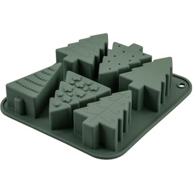 Dr. Oetker Holiday Joy Silikon Backform – 6 Weihnachtsbäume aus Platinsilikon, 20 x 18,5 x 3,5 cm, Backform für Küchlein und Eiswürfel, temperaturbeständig von -40°C bis +200°C, Spülmaschinengeeignet Dr. Oetker Holiday Joy Silikon Backform – 6 Weihnachtsbäume aus Platinsilikon, 20 x 18,5 x 3,5 cm, Backform für Küchlein und Eiswürfel, temperaturbeständig von -40°C bis +200°C, Spülmaschinengeeignet