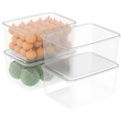 Cetomo 10L*4 Gefrierbehälter, Frischhaltedose, Vorratsdosen mit Deckel, Behälter Gefrierschrank fur Kühlschrank, Gefriergeeignet, Mikrowellengeeignet, BPA-freier Kunststoff, Klar, 10L-4er Set Cetomo 10L*4 Gefrierbehälter, Frischhaltedose, Vorratsdosen mit Deckel, Behälter Gefrierschrank fur Kühlschrank, Gefriergeeignet, Mikrowellengeeignet, BPA-freier Kunststoff, Klar, 10L-4er Set