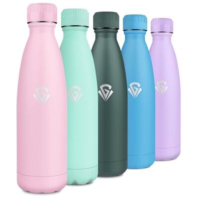 KollyKolla Isolierflasche 500ml, Trinkflasche Edelstahl BPA-frei, Auslaufsichere Thermosflasche Doppelwandig, Trinkflasche Thermo für Kinder, Büro, Camping, Reisen, Fitnessstudio, Schule, Outdoor, Sport KollyKolla Isolierflasche 500ml, Trinkflasche Edelstahl BPA-frei, Auslaufsichere Thermosflasche Doppelwandig, Trinkflasche Thermo für Kinder, Büro, Camping, Reisen, Fitnessstudio, Schule, Outdoor, Sport