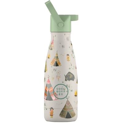Cool Bottles Thermosflasche für Kinder 260 ml Indian Tribe Wasserflasche aus Edelstahl Kalte Getränke 36 Stunden und Heiße Getränke 18 Stunden Farbprägung BPA Frei Cool Bottles Thermosflasche für Kinder 260 ml Indian Tribe Wasserflasche aus Edelstahl Kalte Getränke 36 Stunden und Heiße Getränke 18 Stunden Farbprägung BPA Frei