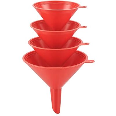 Mulbijeo 4-teiliges Trichter Set, BPA-frei, Küchentrichter mit Aufhängeloch, Öltrichter Geeignet für Flüssigkeiten, Öl, Soßen, Gewürze, Multifunktionale Trichter Groß für Küche und Auto Ölwechsel Mulbijeo 4-teiliges Trichter Set, BPA-frei, Küchentrichter mit Aufhängeloch, Öltrichter Geeignet für Flüssigkeiten, Öl, Soßen, Gewürze, Multifunktionale Trichter Groß für Küche und Auto Ölwechsel