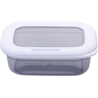 FACKELMANN Vorratsbox 400ml – Transparente Aufbewahrungsbox mit Deckel, ideal für unterwegs, spülmaschinenfest, Mealprep Box FACKELMANN Vorratsbox 400ml – Transparente Aufbewahrungsbox mit Deckel, ideal für unterwegs, spülmaschinenfest, Mealprep Box