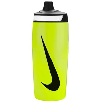 NIKE Refuel Bottle Grip 18oz 532 ml Trinkflasche Sportflasche Training Fitness Rutschfester Griff, Volt/Black/Black NIKE Refuel Bottle Grip 18oz 532 ml Trinkflasche Sportflasche Training Fitness Rutschfester Griff, Volt/Black/Black