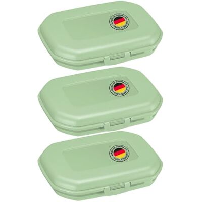 Westmark 3 Brotdosen/Snackboxen -Mini- 300 ml, mit Klick-Verschluss, Höhe: je ca. 3,7 cm, Kunststoff, Grün, 235122EM Westmark 3 Brotdosen/Snackboxen -Mini- 300 ml, mit Klick-Verschluss, Höhe: je ca. 3,7 cm, Kunststoff, Grün, 235122EM