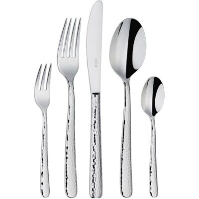 Cilio Besteck-Set SAN MARINO 30-teilig, Premium Edelstahl poliert mit edlem Hammerschlagdesign, abgerundete Griffe für erlesene Tafelkultur, inklusive Geschenkverpackung, ideale Geschenkidee Cilio Besteck-Set SAN MARINO 30-teilig, Premium Edelstahl poliert mit edlem Hammerschlagdesign, abgerundete Griffe für erlesene Tafelkultur, inklusive Geschenkverpackung, ideale Geschenkidee