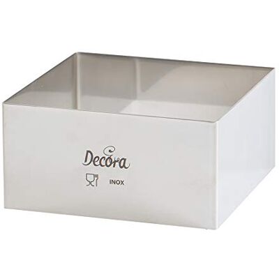 Decora 0063796 TORTENRING QUADRATISCH AUS Edelstahl 20X20X4,5 H cm, Silver Decora 0063796 TORTENRING QUADRATISCH AUS Edelstahl 20X20X4,5 H cm, Silver