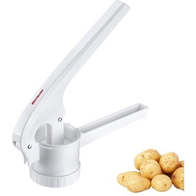 Westmark Spätzle- und Kartoffelpresse 1 Stk. – Vielseitige Teigpresse für Spätzle, Kartoffelpüree und Spaghetti-Eis – Weiß, 41 cm, Kunststoff Westmark Spätzle- und Kartoffelpresse 1 Stk. – Vielseitige Teigpresse für Spätzle, Kartoffelpüree und Spaghetti-Eis – Weiß, 41 cm, Kunststoff