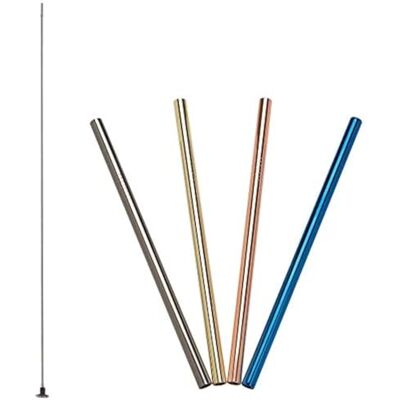 Lurch 240990 Edelstahl Trinkhalme gerade, 18 cm Länge, 4 er Set mit Reinigungsbürste Lurch 240990 Edelstahl Trinkhalme gerade, 18 cm Länge, 4 er Set mit Reinigungsbürste