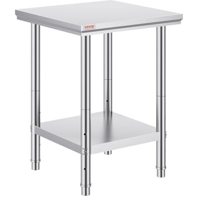 VEVOR 60x60x80cm Edelstahltisch Gastro Edelstahl Arbeitstisch Silber Lebensmittel Zubereitungstisch Gewerbliche Arbeitstisch für Küche Bar Restaurant VEVOR 60x60x80cm Edelstahltisch Gastro Edelstahl Arbeitstisch Silber Lebensmittel Zubereitungstisch Gewerbliche Arbeitstisch für Küche Bar Restaurant