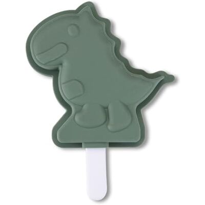 FACKELMANN Stieleisform Dinosaurier aus Silikon, graugrün, 11x15x2 cm, wiederverwendbar und spülmaschinengeeignet, Grün FACKELMANN Stieleisform Dinosaurier aus Silikon, graugrün, 11x15x2 cm, wiederverwendbar und spülmaschinengeeignet, Grün
