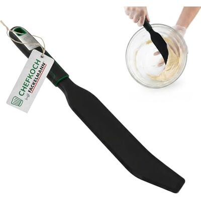 FACKELMANN CHEFKOCH Extra Langer Premium Spatel – Abgerundete Flexible Silikon-Lippe, Ideal für Küchenmaschinen & Rührschüsseln, Spülmaschinenfest, Edelstahl & Kunststoffgriff FACKELMANN CHEFKOCH Extra Langer Premium Spatel – Abgerundete Flexible Silikon-Lippe, Ideal für Küchenmaschinen & Rührschüsseln, Spülmaschinenfest, Edelstahl & Kunststoffgriff
