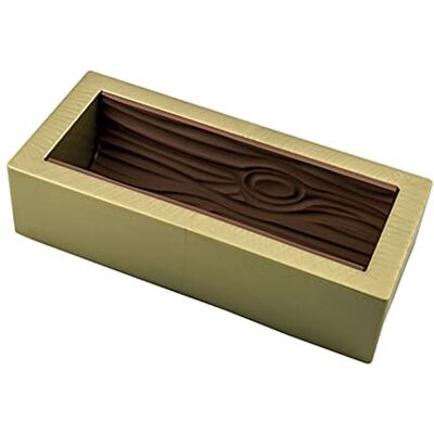 silikomart KIT MAGIC WOOD, Set mit Silikonform für Tronchetto + Silikonmatte, Antihaft, 3D Design, 296 x 130 mm, h 72 mm, Volumen 1300 ml, Made in Italy silikomart KIT MAGIC WOOD, Set mit Silikonform für Tronchetto + Silikonmatte, Antihaft, 3D Design, 296 x 130 mm, h 72 mm, Volumen 1300 ml, Made in Italy