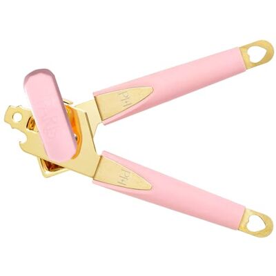 Paris Hilton Dosenöffner mit integriertem Flaschenöffner, leicht drehbarem Griff und Softgrip-Handgriffen für ikonischen Küchenkomfort, Rosa und Gold Paris Hilton Dosenöffner mit integriertem Flaschenöffner, leicht drehbarem Griff und Softgrip-Handgriffen für ikonischen Küchenkomfort, Rosa und Gold
