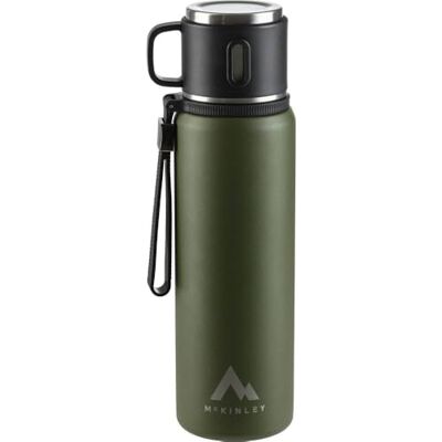 Mc Kinley Unisex Isolierflasche mit Becher, Green Dark, 0.8L Mc Kinley Unisex Isolierflasche mit Becher, Green Dark, 0.8L