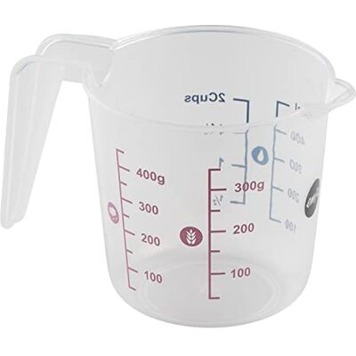 Emsa K32260 Prep&Bake Kunststoff-Messbecher 0,5 L doppelte Skalierung für feste & flüssige Zutaten integrierte Ausgießlippe für präzises, sauberes Ausgießen spülmaschinenfest Transparent Emsa K32260 Prep&Bake Kunststoff-Messbecher 0,5 L doppelte Skalierung für feste & flüssige Zutaten integrierte Ausgießlippe für präzises, sauberes Ausgießen spülmaschinenfest Transparent