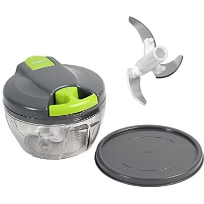 wenco Multizerkleinerer manueller Zerkleinerer mit Seilzug – Praktischer Küchenhelfer für sekundenschnelles Zerkleinern von Gemüse, Obst, Kräutern und Nüssen – Handzerkleinerer 500ml wenco Multizerkleinerer manueller Zerkleinerer mit Seilzug – Praktischer Küchenhelfer für sekundenschnelles Zerkleinern von Gemüse, Obst, Kräutern und Nüssen – Handzerkleinerer 500ml