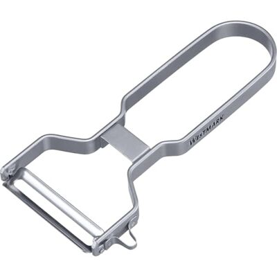Westmark Edelstahl Sparschäler – Stabiler klassischer U-Schäler mit 2-seitig schneidender Klinge und Aushöhler für Schadstellen – für Rechts- und Linkshänder Westmark Edelstahl Sparschäler – Stabiler klassischer U-Schäler mit 2-seitig schneidender Klinge und Aushöhler für Schadstellen – für Rechts- und Linkshänder