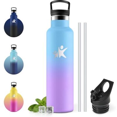 JAPORIA Trinkflasche Edelstahl 750ml, Thermosflasche mit Strohhalm, Auslaufsicher, BPA-Frei, Kohlensäure Geeignet, für Erwachsene, Schule, Reisen JAPORIA Trinkflasche Edelstahl 750ml, Thermosflasche mit Strohhalm, Auslaufsicher, BPA-Frei, Kohlensäure Geeignet, für Erwachsene, Schule, Reisen
