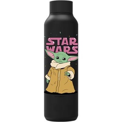 Quokka The Mandalorian Grogu Neon Thermosflasche, Edelstahl, Solid Jet Black, 630 ml Quokka The Mandalorian Grogu Neon Thermosflasche, Edelstahl, Solid Jet Black, 630 ml