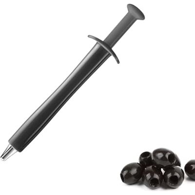 Westmark Olivengreifer – Edelstahl Gurkengreifer für Oliven, Gurken & Pickles – Innovative Mini Küchenzange für Buffet & Party – Schwarz, 16,5 cm Westmark Olivengreifer – Edelstahl Gurkengreifer für Oliven, Gurken & Pickles – Innovative Mini Küchenzange für Buffet & Party – Schwarz, 16,5 cm