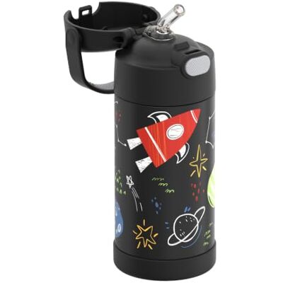 Thermos kids FUNTAINER flasche 0,35 l, 12 h kalt, space Mit Strohhalm, Edelstahl-Isolierflasche, absolut dicht bei stillen Getränken, für Schule, Kindergarten & Pause, Weltall Thermos kids FUNTAINER flasche 0,35 l, 12 h kalt, space Mit Strohhalm, Edelstahl-Isolierflasche, absolut dicht bei stillen Getränken, für Schule, Kindergarten & Pause, Weltall