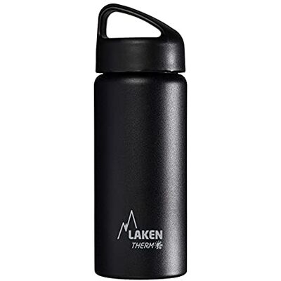 Laken Trinkflasche Classico Weit, Black, 0.5 Liter, TA5N Laken Trinkflasche Classico Weit, Black, 0.5 Liter, TA5N