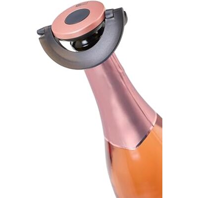 AdHoc dichter Sektflaschenverschluss GUSTO, Schwarz/Rosé, Kunststoff/Silikon, Extrem flach Sektverschluss, Luftdichter, auslaufsicher Flaschenverschluss für Sekt, Champagner und Prosecco, Geschenkbox AdHoc dichter Sektflaschenverschluss GUSTO, Schwarz/Rosé, Kunststoff/Silikon, Extrem flach Sektverschluss, Luftdichter, auslaufsicher Flaschenverschluss für Sekt, Champagner und Prosecco, Geschenkbox
