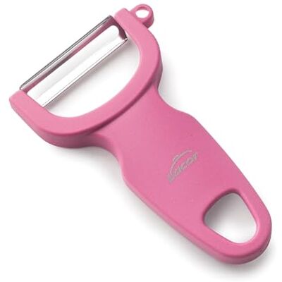 LACOR 39092 Schäler Edelstahl, Schäler Gemüse, Glatter Schäler Fast, Edelstahl, Doppelte Glatte Kante, Präzision und Genauigkeit, Ergonomisch, Beidhändig, 11 cm, Magenta LACOR 39092 Schäler Edelstahl, Schäler Gemüse, Glatter Schäler Fast, Edelstahl, Doppelte Glatte Kante, Präzision und Genauigkeit, Ergonomisch, Beidhändig, 11 cm, Magenta