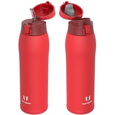 Super Sparrow Edelstahl Trinkflasche 950ml Thermosflasche 2 Deckel Super Sparrow Edelstahl Trinkflasche 950ml Thermosflasche 2 Deckel