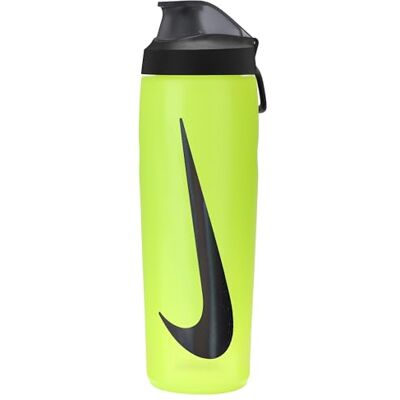 NIKE Refuel Bottle Locking Lid 24oz 709 ml Trinkflasche Sportflasche Training Fitness auslaufsicher, Volt/Black/Black Iridescent NIKE Refuel Bottle Locking Lid 24oz 709 ml Trinkflasche Sportflasche Training Fitness auslaufsicher, Volt/Black/Black Iridescent