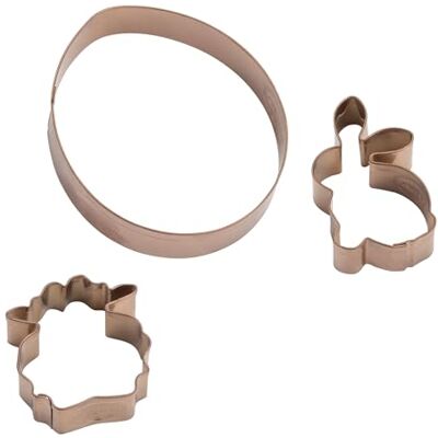 Dr. Oetker Linzer-Ausstecher-Set Vintage Easter Bakery 3-teilig Edelstahl Kupfer-Ton - Cookie cutter set Dr. Oetker Linzer-Ausstecher-Set Vintage Easter Bakery 3-teilig Edelstahl Kupfer-Ton - Cookie cutter set