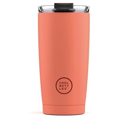 Cool Bottles Tumbler Thermobecher aus Edelstahl 550 ml Pastel Coral Thermoskanne für Kaffee Luftdichter Deckel Kalte Getränke 10 Stunden und heiße Getränke 5 Stunden Fleckabweisend Cool Bottles Tumbler Thermobecher aus Edelstahl 550 ml Pastel Coral Thermoskanne für Kaffee Luftdichter Deckel Kalte Getränke 10 Stunden und heiße Getränke 5 Stunden Fleckabweisend