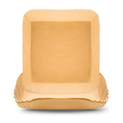 CRISPHUNTER – Backpapier für die Heißluftfritteuse – 100 Stück 20 x 20 x 4,5 cm große quadratische Behälter, antihaftbeschichtet, Einweg, Pergamentpapier, ideal für sauberes Kochen (Tablett) CRISPHUNTER – Backpapier für die Heißluftfritteuse – 100 Stück 20 x 20 x 4,5 cm große quadratische Behälter, antihaftbeschichtet, Einweg, Pergamentpapier, ideal für sauberes Kochen (Tablett)