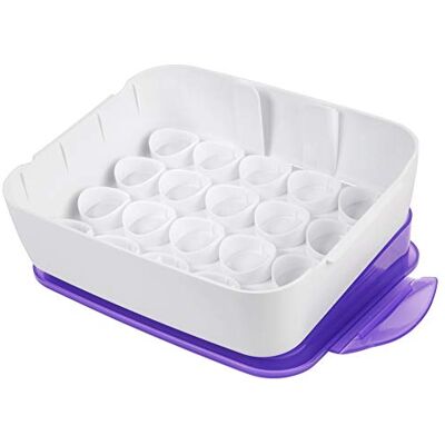Wilton Icing-Farben-Sortierbox, Icing Color Organizer Aufbewahrungsbox für Icing Color Lebensmittelfarben Klickdeckel 22,8 x 17,7 x 6,6 cm Wilton Icing-Farben-Sortierbox, Icing Color Organizer Aufbewahrungsbox für Icing Color Lebensmittelfarben Klickdeckel 22,8 x 17,7 x 6,6 cm
