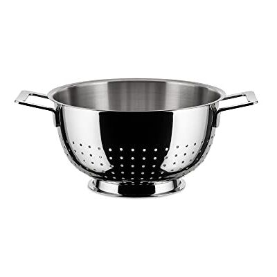 Alessi "POTS & PANS" Standsieb aus Edelstahl, Silber, 5.5 x 29.5 x 7 cm Alessi "POTS & PANS" Standsieb aus Edelstahl, Silber, 5.5 x 29.5 x 7 cm