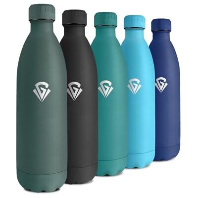 KollyKolla Isolierflasche 1L, Trinkflasche Thermo BPA-frei, Wasserflasche Auslaufsicher, Thermosflasche Auslaufsicher, Vakuum Doppelwandig, Wasserflasche für Schule, Outdoor, Fahrrad, Reisen, Büro, Sport KollyKolla Isolierflasche 1L, Trinkflasche Thermo BPA-frei, Wasserflasche Auslaufsicher, Thermosflasche Auslaufsicher, Vakuum Doppelwandig, Wasserflasche für Schule, Outdoor, Fahrrad, Reisen, Büro, Sport