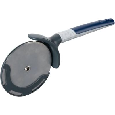 Tasty XXL Pizzaschneider mit Soft-Touch-Griff, Rostfreier Edelstahl Schnell, Sauber & Mühelos Pizzateilen, Spülmaschinengeeignet, Grau/Blau/Silber, 25x11cm Tasty XXL Pizzaschneider mit Soft-Touch-Griff, Rostfreier Edelstahl Schnell, Sauber & Mühelos Pizzateilen, Spülmaschinengeeignet, Grau/Blau/Silber, 25x11cm