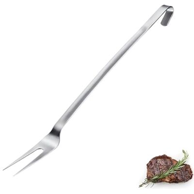 Westmark Fleischgabel Pro – Edelstahl Tranchiergabel mit langen Zinken & Aufhängehaken – Perfekt für Grill, Braten & Profiküche – Silber, 50 cm Westmark Fleischgabel Pro – Edelstahl Tranchiergabel mit langen Zinken & Aufhängehaken – Perfekt für Grill, Braten & Profiküche – Silber, 50 cm