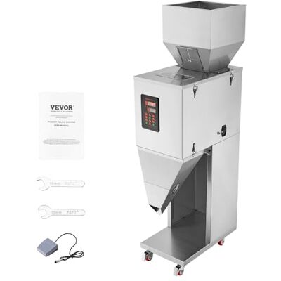 VEVOR Partikelfüllmaschine, 20–5000 g, automatische Füllmaschine mit Fußpedal, Edelstahl-Wiegefüllmaschine, Wiegefüller für Bohnen, Samen, Körner, Tee, Granulatverpackung VEVOR Partikelfüllmaschine, 20–5000 g, automatische Füllmaschine mit Fußpedal, Edelstahl-Wiegefüllmaschine, Wiegefüller für Bohnen, Samen, Körner, Tee, Granulatverpackung