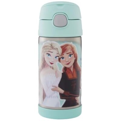 Thermos kids FUNTAINER STRAW BOTTLE DISNEY 0,35 l, Frozen II, Thermoflasche Kinder aus Edelstahl mit Trinkhalm, 12 h kalt, spülmaschinenfest, dicht ohne Kohlensäure, Disney Flasche für Kita, Schule Thermos kids FUNTAINER STRAW BOTTLE DISNEY 0,35 l, Frozen II, Thermoflasche Kinder aus Edelstahl mit Trinkhalm, 12 h kalt, spülmaschinenfest, dicht ohne Kohlensäure, Disney Flasche für Kita, Schule