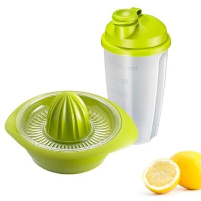 Westmark Fitness-Set 2tlg., Zitrus- und Orangenpresse und Dressingshaker, Fassungsvermögen: je 0,5 l, Kunststoff, Mixery, Limetta, Apfelgrün/Transparent, 3091227E Westmark Fitness-Set 2tlg., Zitrus- und Orangenpresse und Dressingshaker, Fassungsvermögen: je 0,5 l, Kunststoff, Mixery, Limetta, Apfelgrün/Transparent, 3091227E