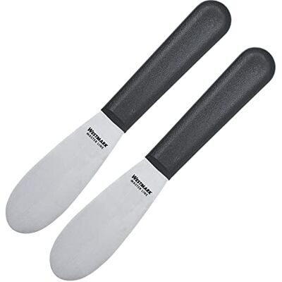 Westmark 2 Profi-Buttermesser, Klingenmaß: 3,3 x 8,5 cm, Länge: 18,5 cm, Rostfreier Edelstahl/Kunststoff, Master Line, Schwarz/Silber, 135722E3 Westmark 2 Profi-Buttermesser, Klingenmaß: 3,3 x 8,5 cm, Länge: 18,5 cm, Rostfreier Edelstahl/Kunststoff, Master Line, Schwarz/Silber, 135722E3