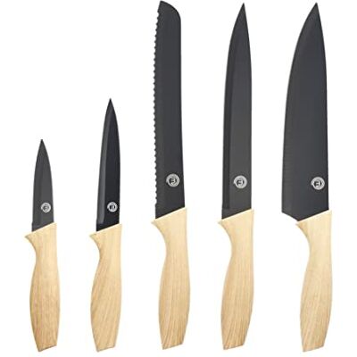 Masterchef Küchenmesser Set - Edelstahl, Holzgriffe - Küchenart Masterchef Küchenmesser Set - Edelstahl, Holzgriffe - Küchenart