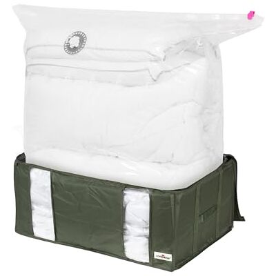 Compactor Vakuum-Aufbewahrungsbox XXL, halbsteif, 65 x 45 x 27 cm, 420D RPET, grün, ECOLOGIK Compactor Vakuum-Aufbewahrungsbox XXL, halbsteif, 65 x 45 x 27 cm, 420D RPET, grün, ECOLOGIK