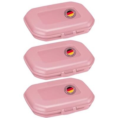Westmark 3 Brotdosen/Snackboxen -Mini- 300 ml, mit Klick-Verschluss, Höhe: je ca. 3,7 cm, Kunststoff, Rosa, 235122EP Westmark 3 Brotdosen/Snackboxen -Mini- 300 ml, mit Klick-Verschluss, Höhe: je ca. 3,7 cm, Kunststoff, Rosa, 235122EP